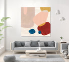 Pink Pebbles III by Eva Watts on GIANT ART - blue  shapes 