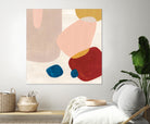 Pink Pebbles III by Eva Watts on GIANT ART - blue  shapes 