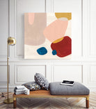 Pink Pebbles III by Eva Watts on GIANT ART - blue  shapes 