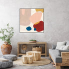 Pink Pebbles III by Eva Watts on GIANT ART - blue  shapes 