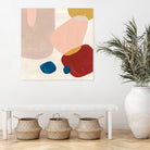 Pink Pebbles III by Eva Watts on GIANT ART - blue  shapes 