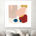Pink Pebbles III by Eva Watts on GIANT ART - blue  shapes 