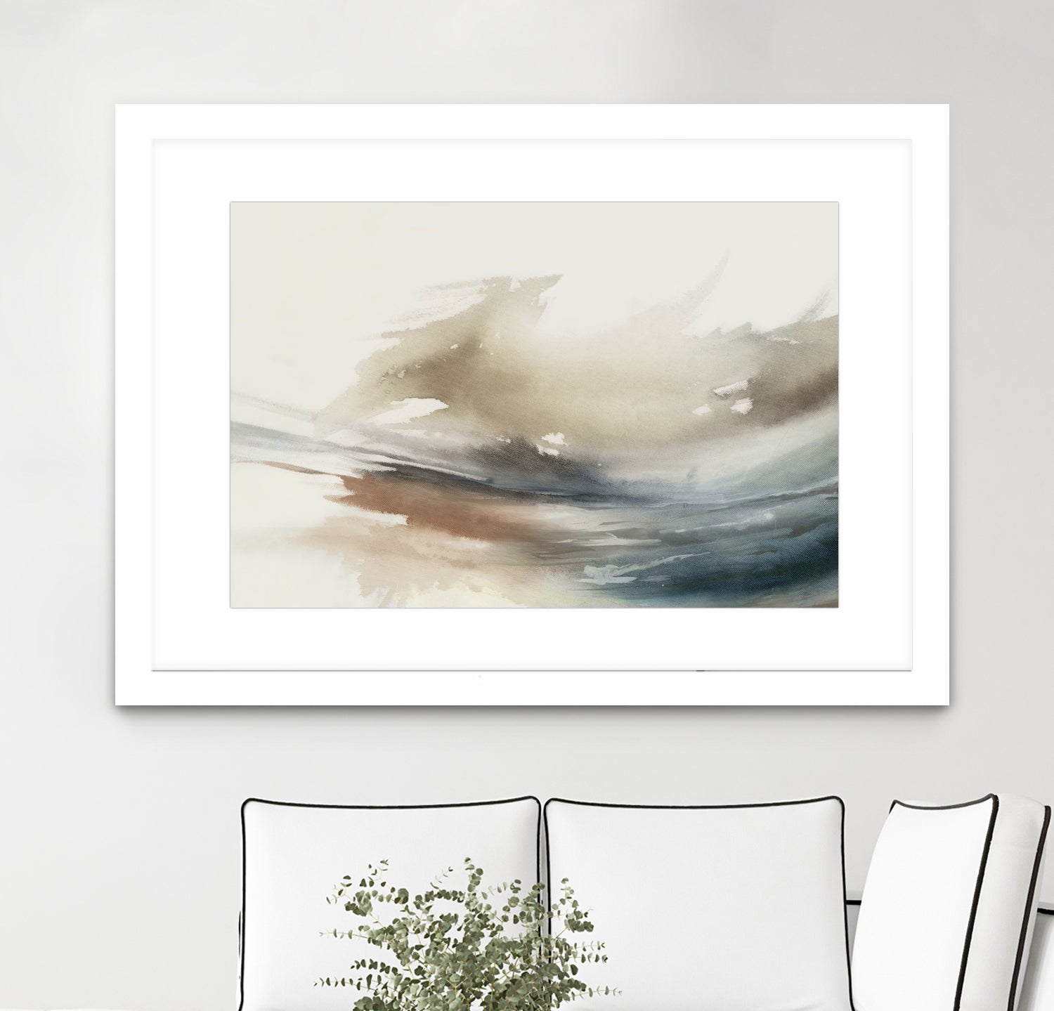 Gentle Abstractions  by Pi Studio  on GIANT ART - brown cloud dancer 