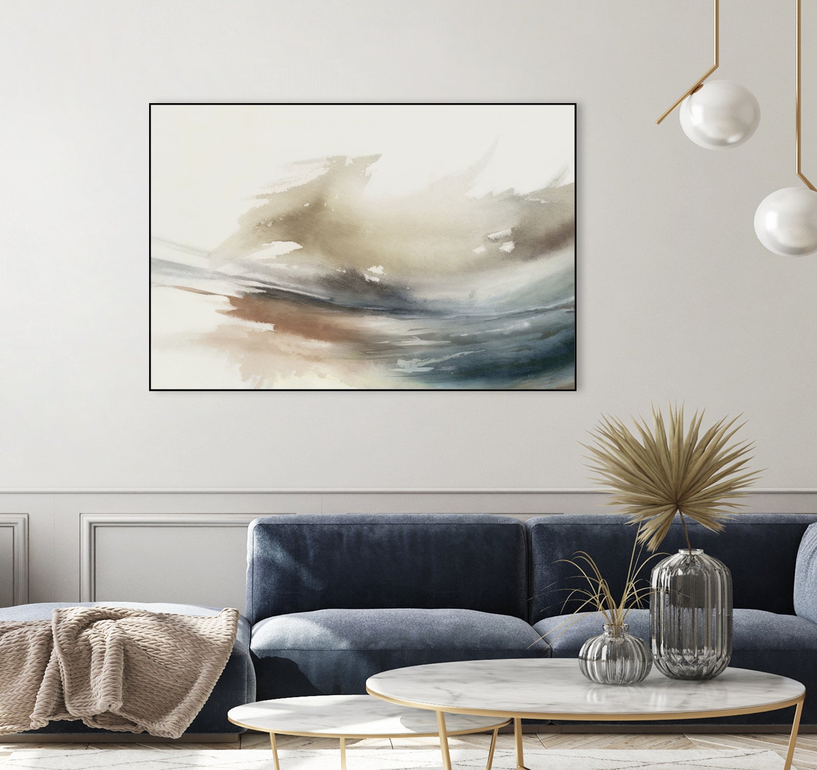 Gentle Abstractions  by Pi Studio  on GIANT ART - brown cloud dancer 