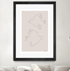 Two Doves by Pictufy on GIANT ART - line art dove