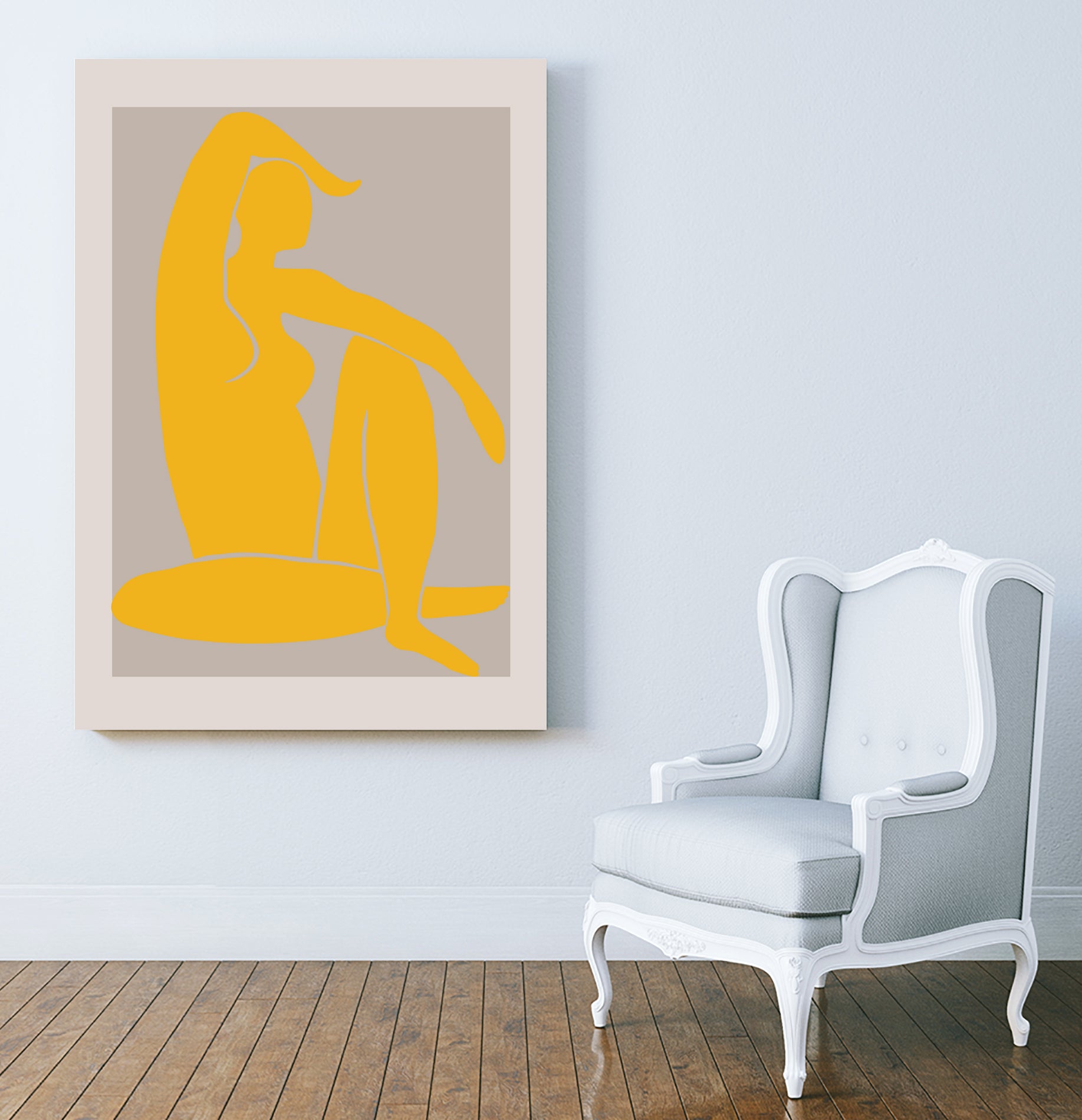 Yellow Figure by Pictufy on GIANT ART - figurative woman