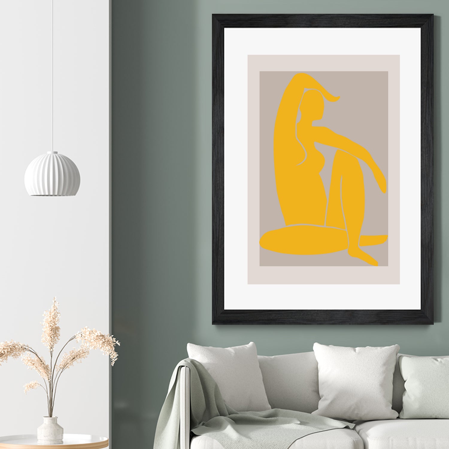 Yellow Figure by Pictufy on GIANT ART - figurative woman