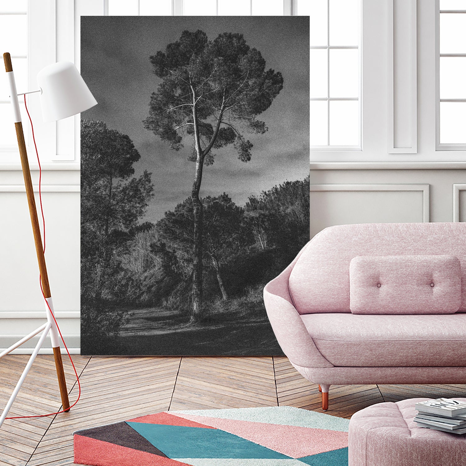 Arbores  by Pepa on GIANT ART - black botanical framed canvas