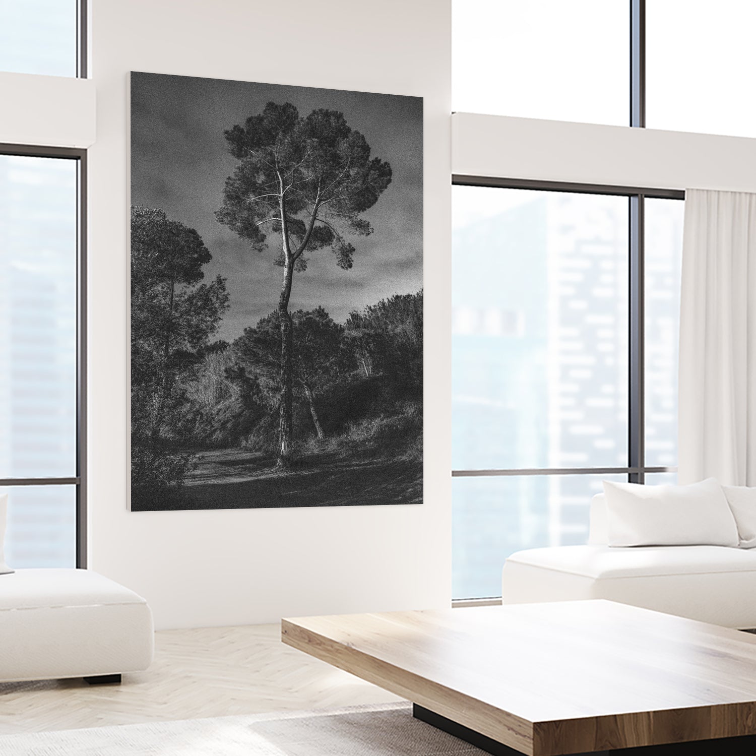 Arbores  by Pepa on GIANT ART - black botanical framed canvas