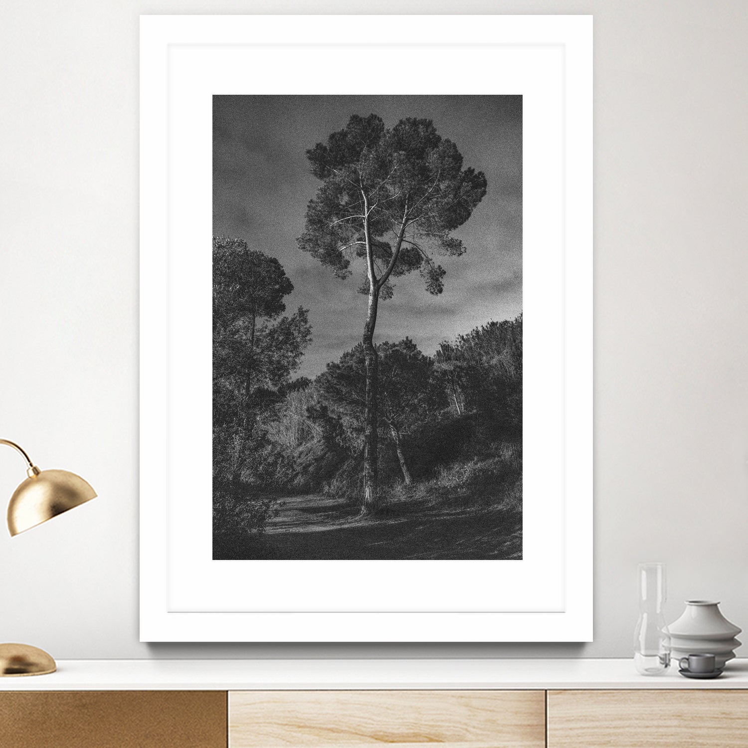 Arbores  by Pepa on GIANT ART - black botanical framed canvas