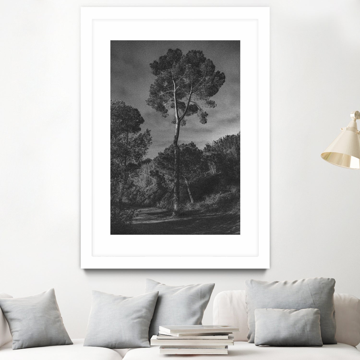 Arbores  by Pepa on GIANT ART - black botanical framed canvas