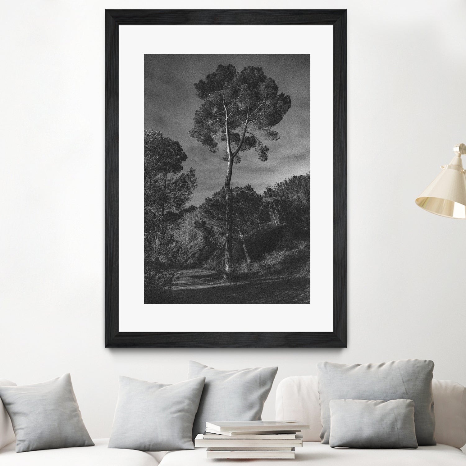 Arbores  by Pepa on GIANT ART - black botanical framed canvas