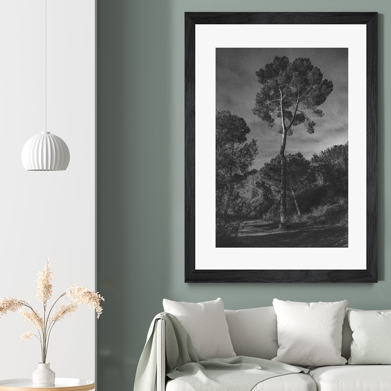 Arbores  by Pepa on GIANT ART - black botanical framed canvas