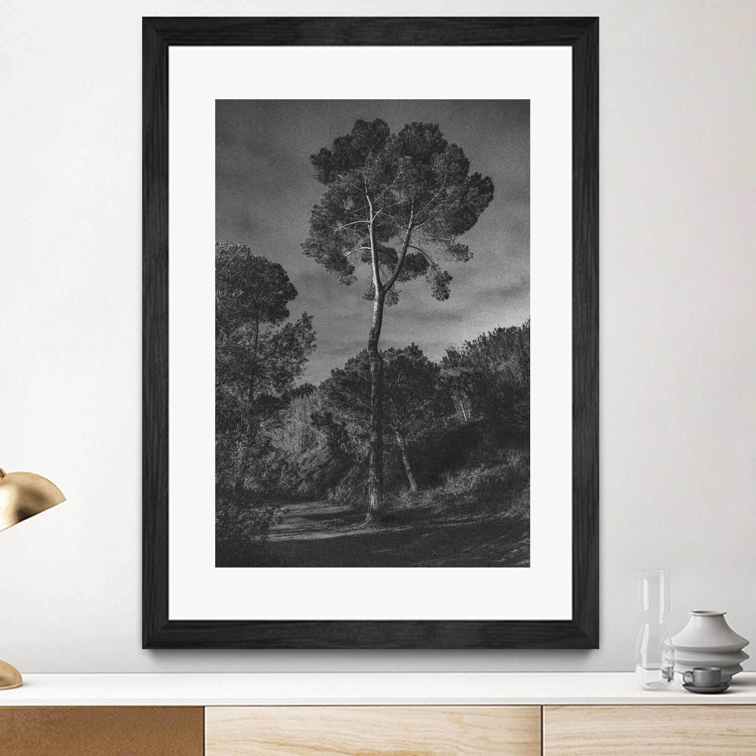 Arbores  by Pepa on GIANT ART - black botanical framed canvas