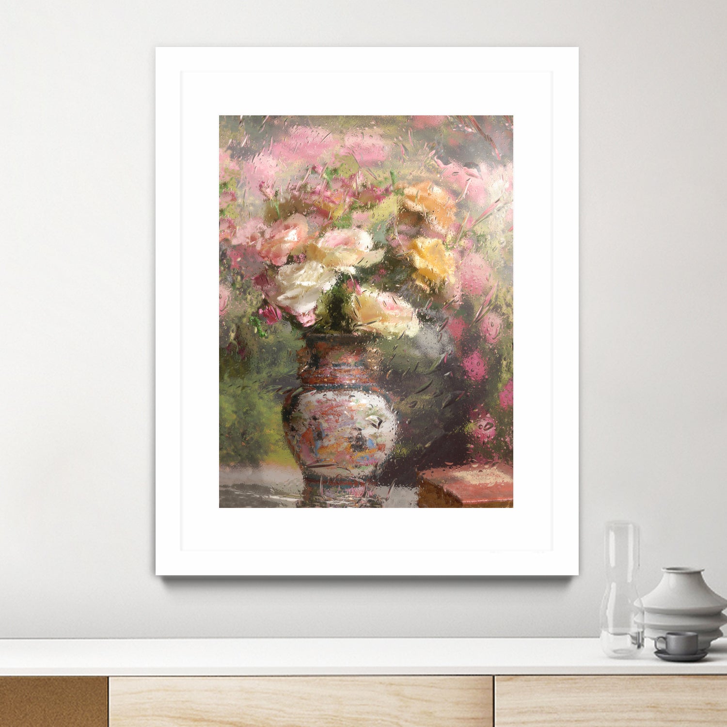 Still life with flowers by Andrey on GIANT ART - pink botanical flowers