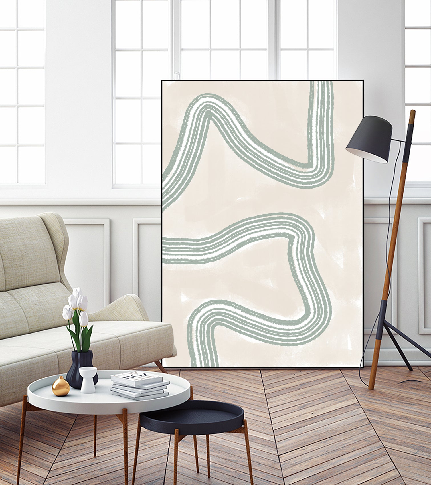 Curved Tranquility by uplusmestudio on GIANT ART - abstract abstract artwork