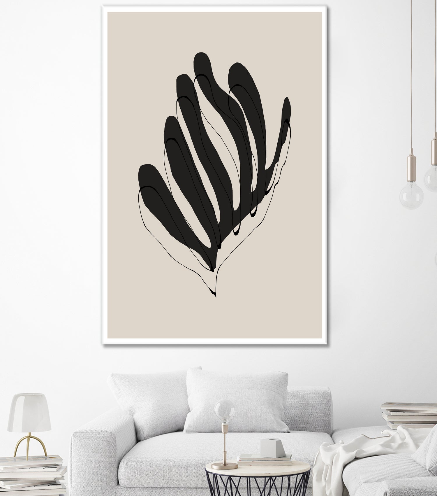 Abstract Leaf Lines by THE MIUUS STUDIO on GIANT ART - flowers and plants minimalist art
