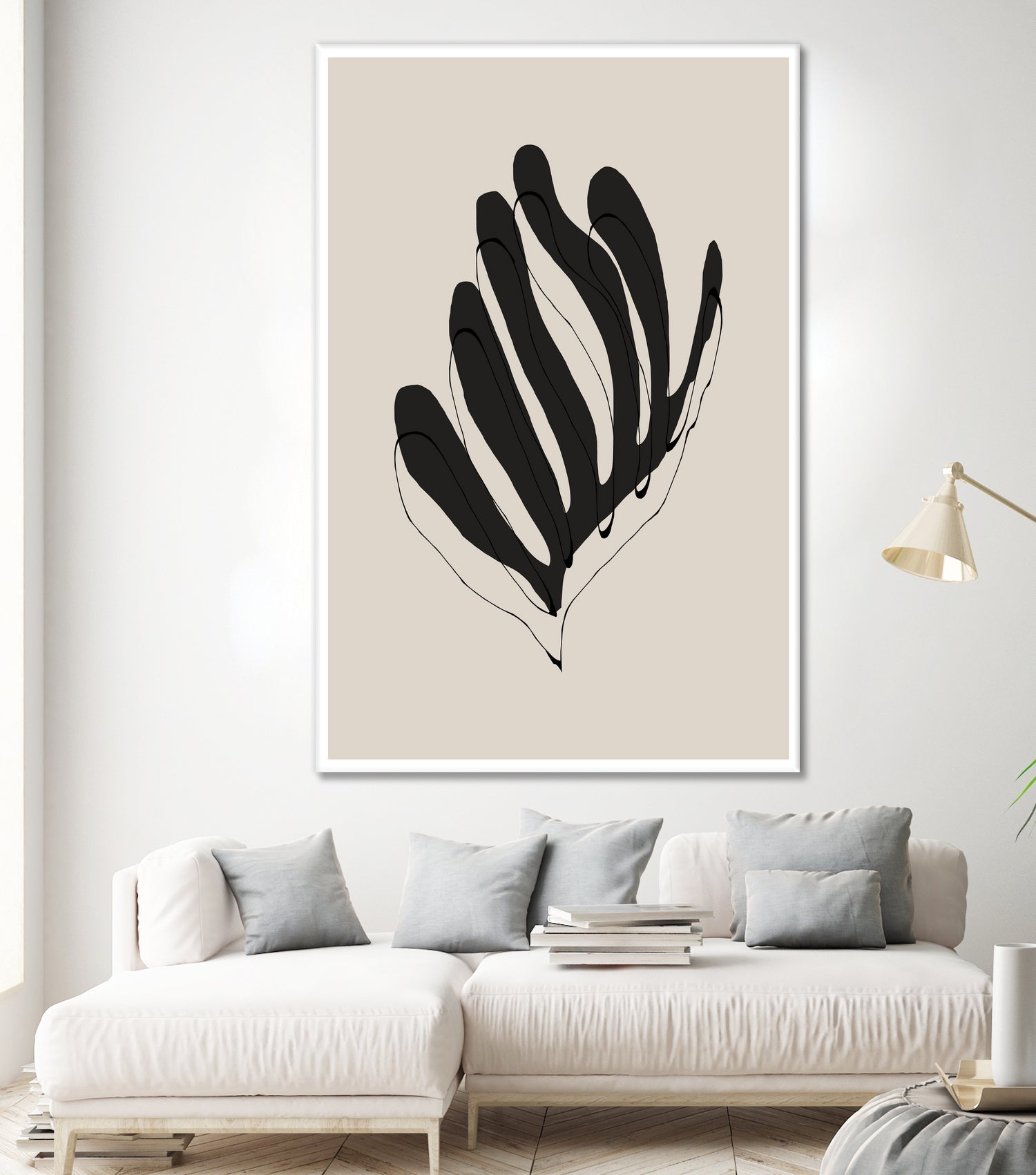 Abstract Leaf Lines by THE MIUUS STUDIO on GIANT ART - flowers and plants minimalist art