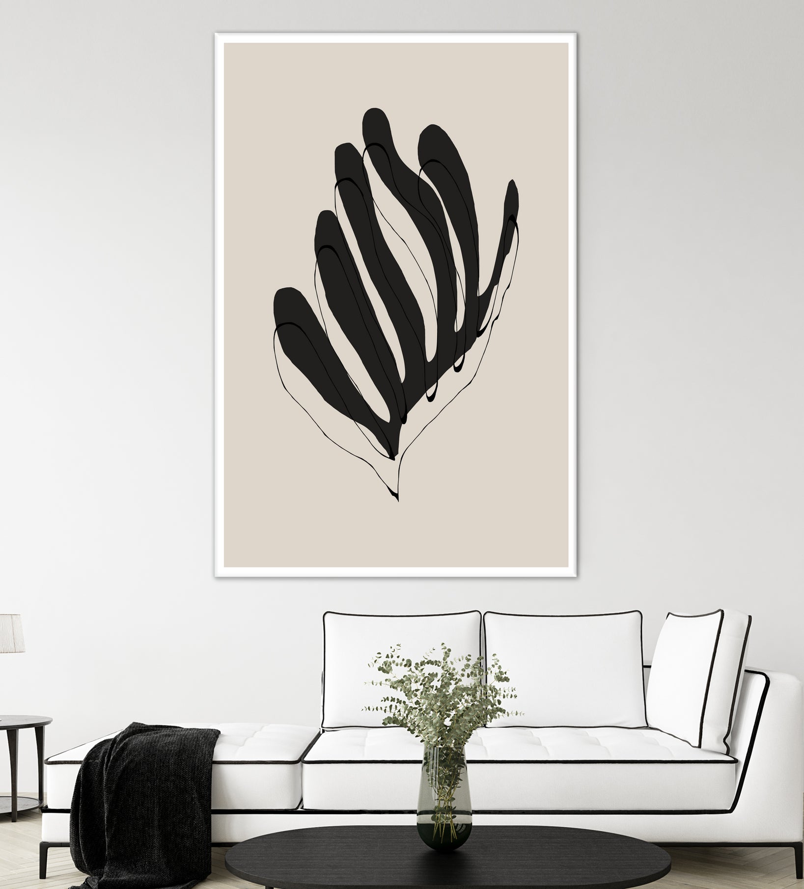 Abstract Leaf Lines by THE MIUUS STUDIO on GIANT ART - flowers and plants minimalist art