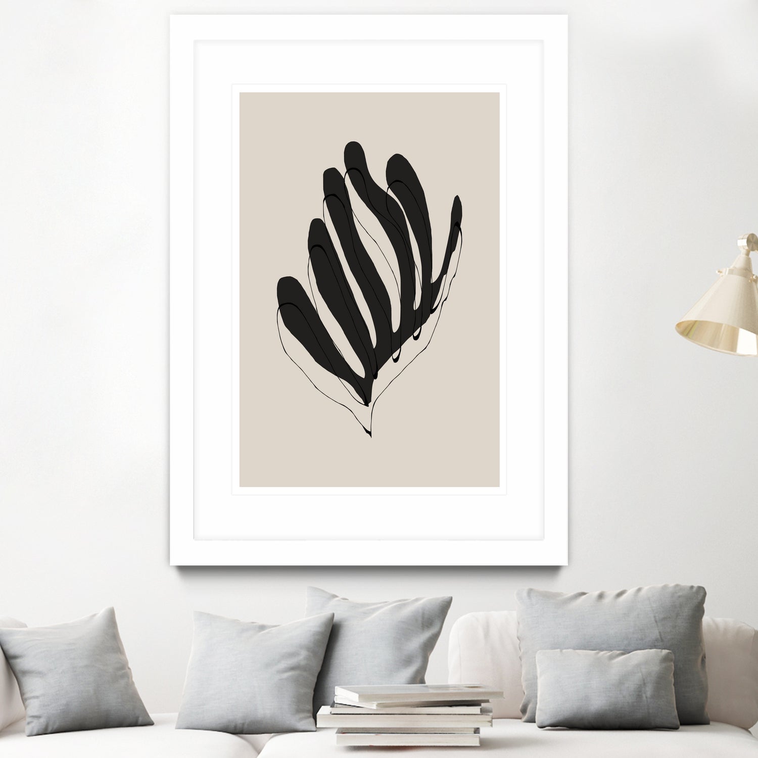 Abstract Leaf Lines by THE MIUUS STUDIO on GIANT ART - flowers and plants minimalist art