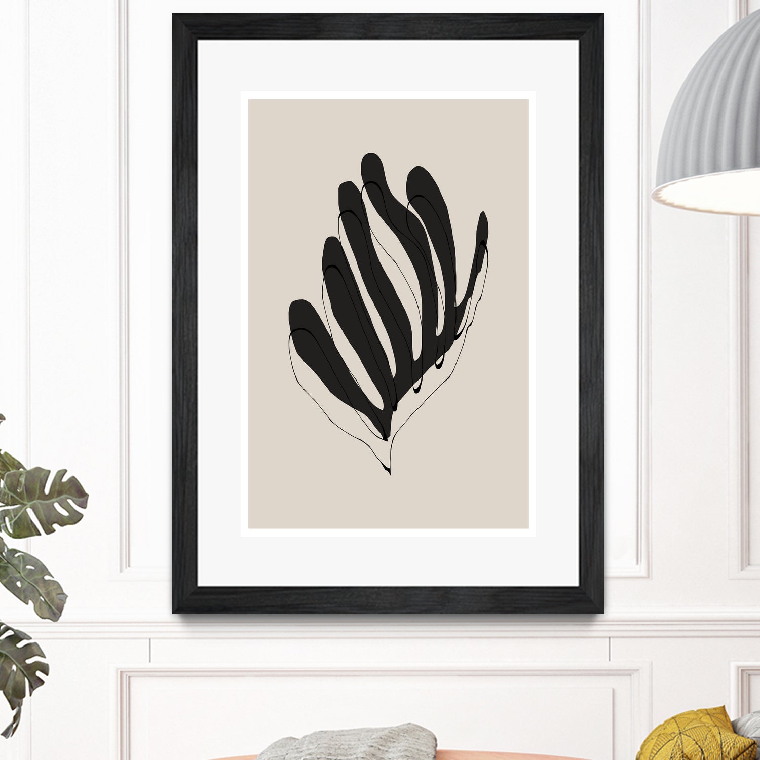 Abstract Leaf Lines by THE MIUUS STUDIO on GIANT ART - flowers and plants minimalist art