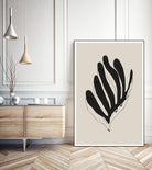 Abstract Leaf Lines by THE MIUUS STUDIO on GIANT ART - flowers and plants minimalist art