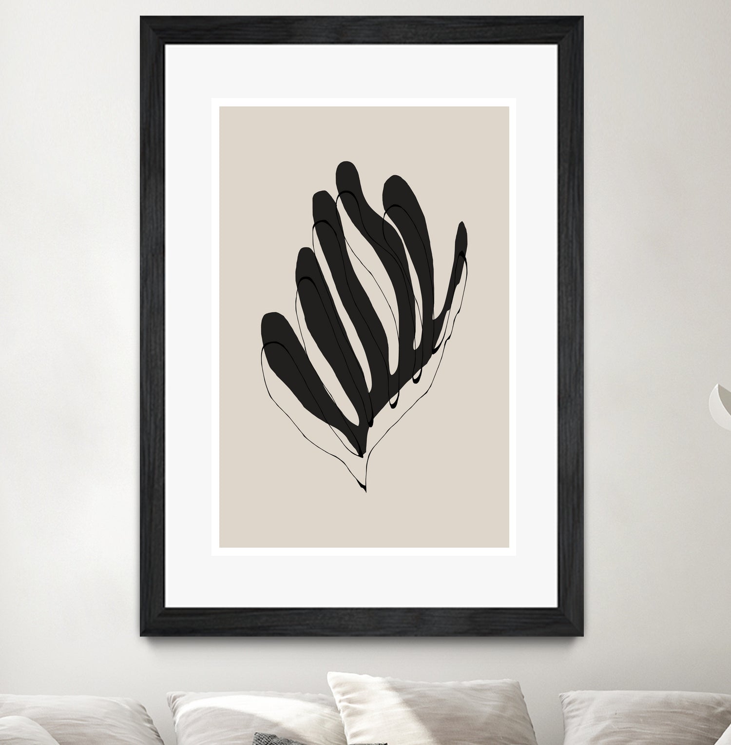 Abstract Leaf Lines by THE MIUUS STUDIO on GIANT ART - flowers and plants minimalist art