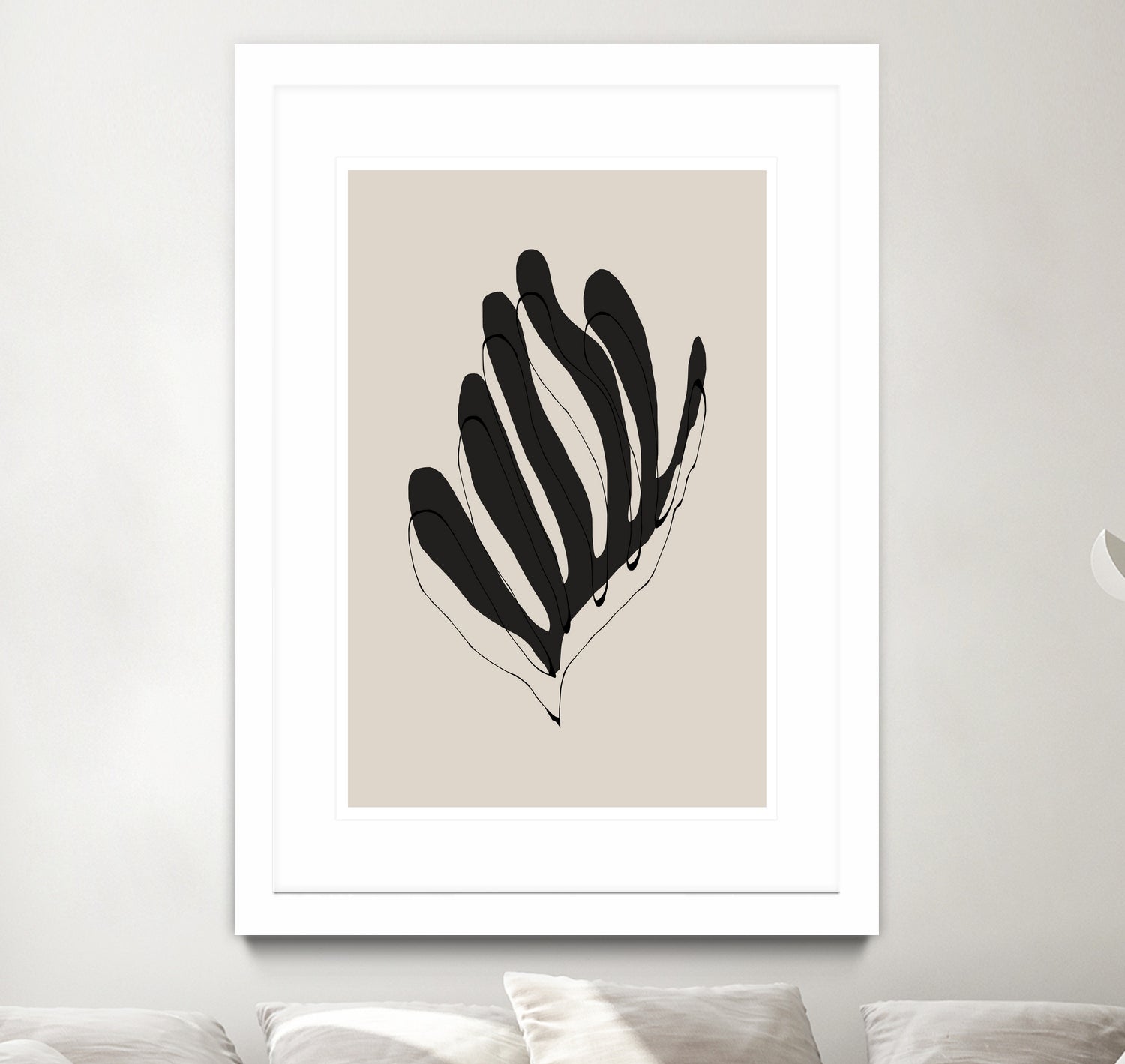 Abstract Leaf Lines by THE MIUUS STUDIO on GIANT ART - flowers and plants minimalist art