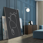 White Squiggle On A Dark Background by uplusmestudio on GIANT ART - line art abstract line art