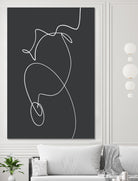 White Squiggle On A Dark Background by uplusmestudio on GIANT ART - line art abstract line art