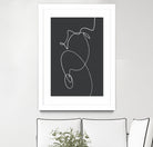 White Squiggle On A Dark Background by uplusmestudio on GIANT ART - line art abstract line art