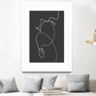 White Squiggle On A Dark Background by uplusmestudio on GIANT ART - line art abstract line art