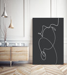 White Squiggle On A Dark Background by uplusmestudio on GIANT ART - line art abstract line art