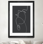 White Squiggle On A Dark Background by uplusmestudio on GIANT ART - line art abstract line art