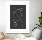 White Squiggle On A Dark Background by uplusmestudio on GIANT ART - line art abstract line art