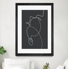 White Squiggle On A Dark Background by uplusmestudio on GIANT ART - line art abstract line art