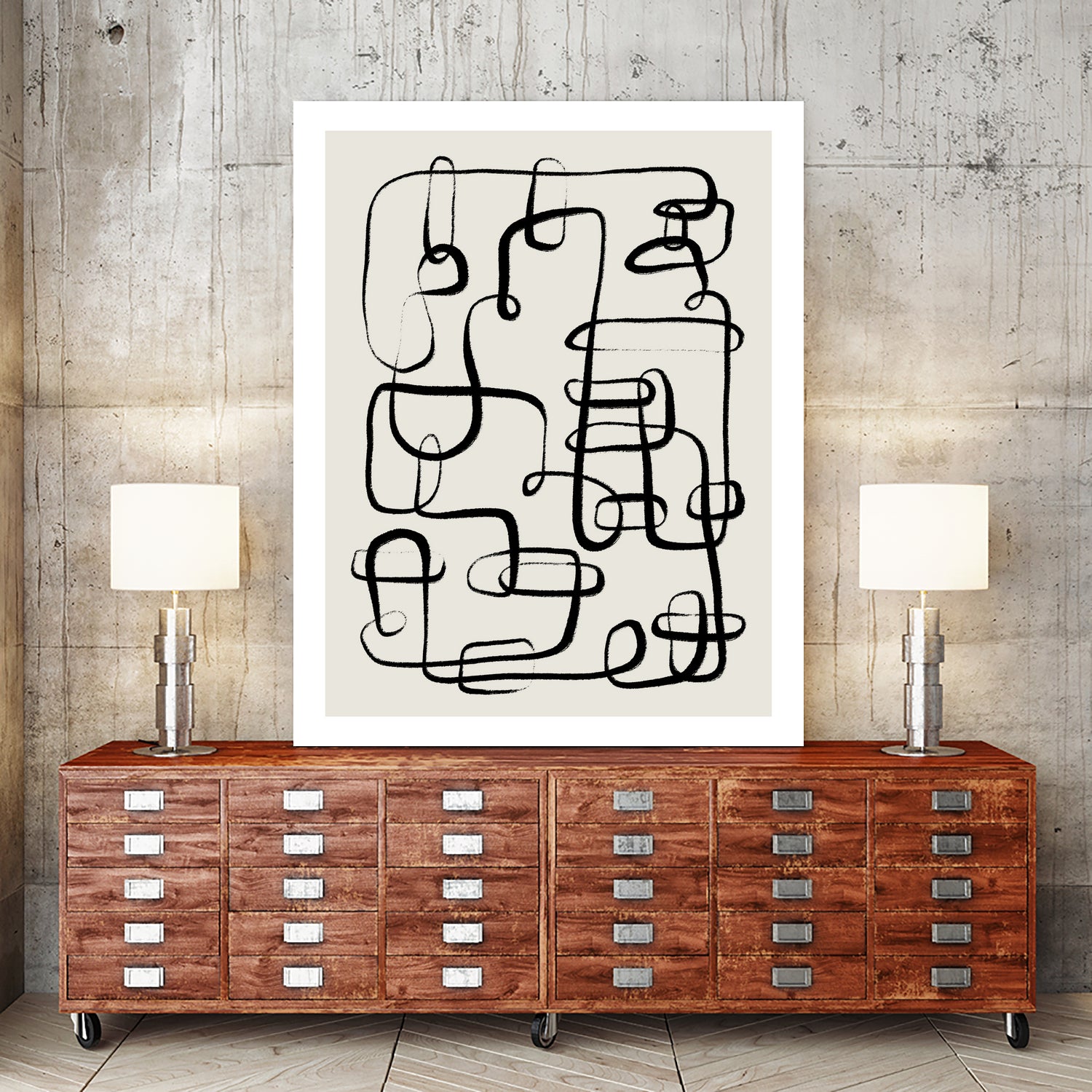 Endless Curves Dance by Treechild on GIANT ART - line art abstract art