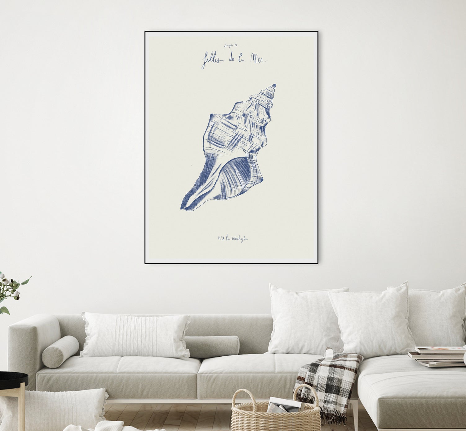 Filles de la mer n.2 - La conchiglia by Giulia Mora on GIANT ART - blue costal  mora