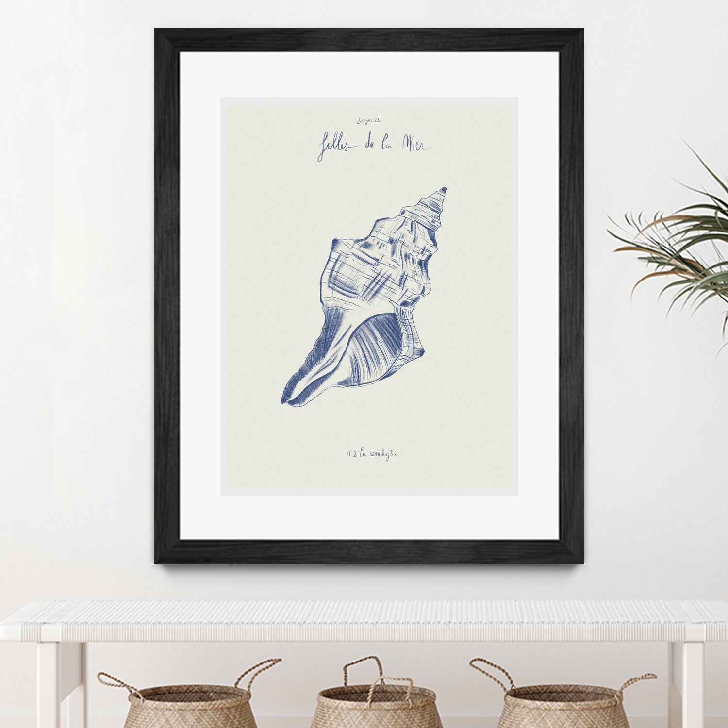 Filles de la mer n.2 - La conchiglia by Giulia Mora on GIANT ART - blue costal  mora