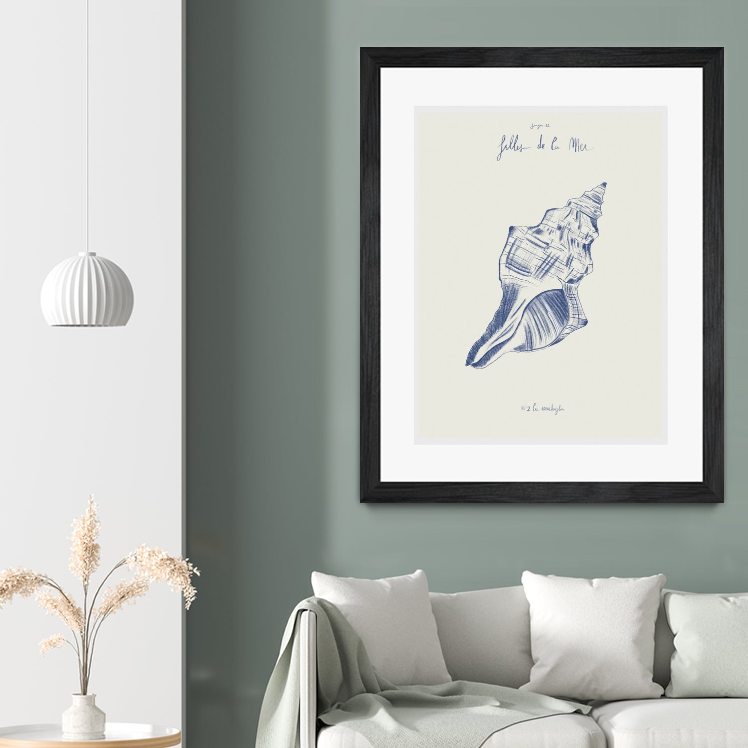 Filles de la mer n.2 - La conchiglia by Giulia Mora on GIANT ART - blue costal  mora