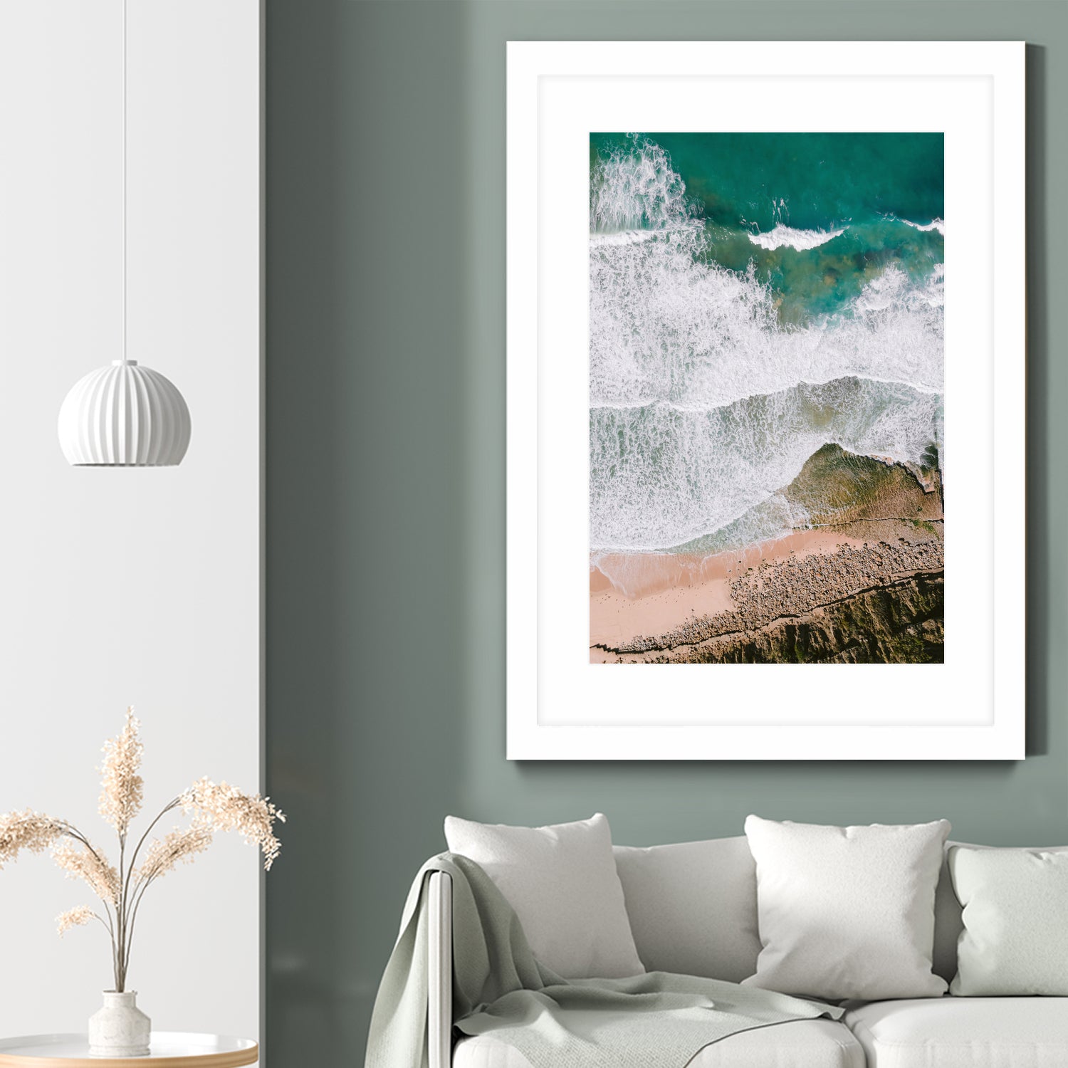 Waves by Raisa Zwart on GIANT ART - green coastal