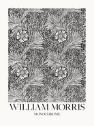 Marigold Monochrome by William Morris on GIANT ART - william morris flowers and plants william morris