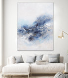 Expressionist Blue Abstract by Francoise Wattre on GIANT ART - paintings abstract art