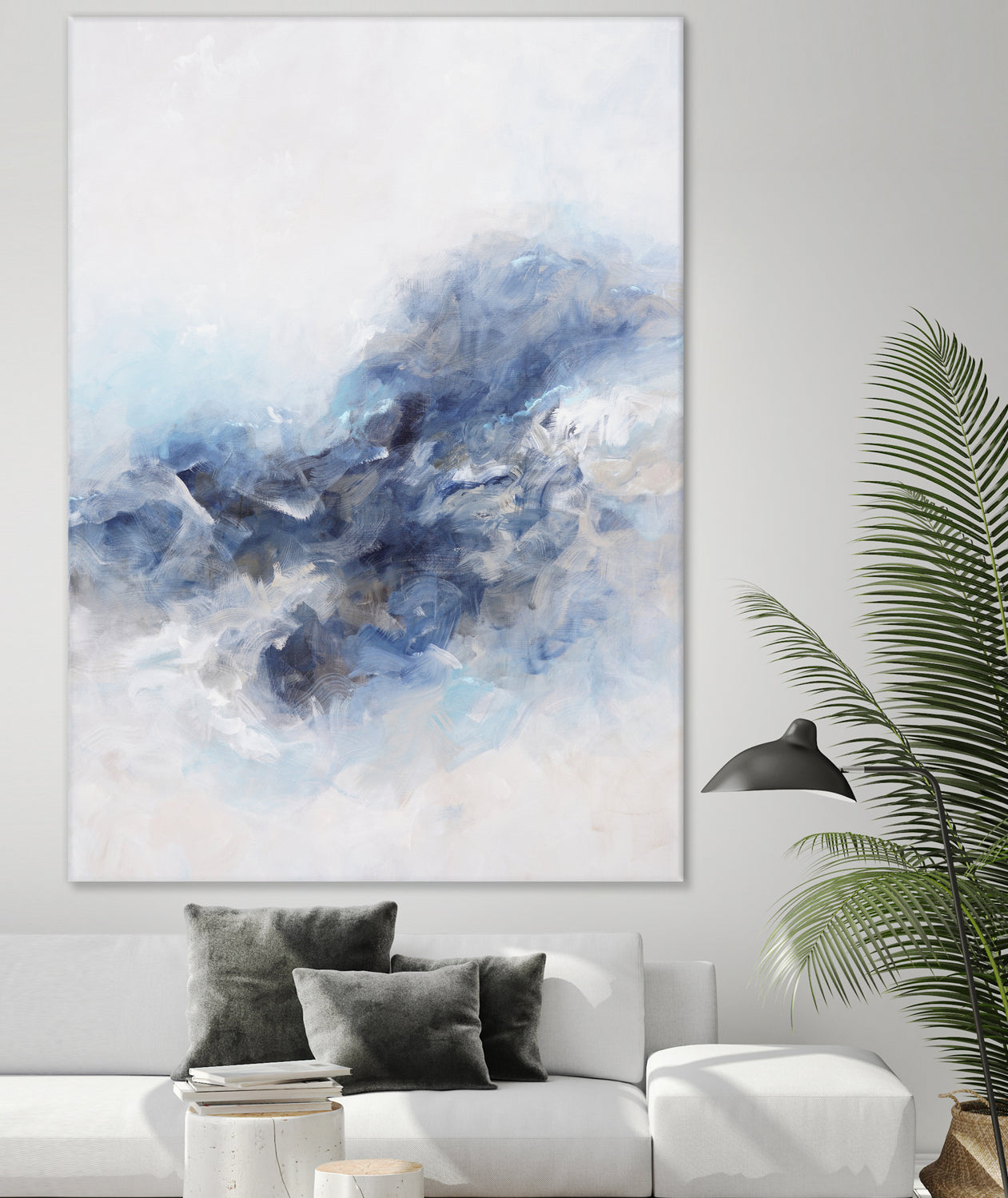 Expressionist Blue Abstract by Francoise Wattre on GIANT ART - paintings abstract art