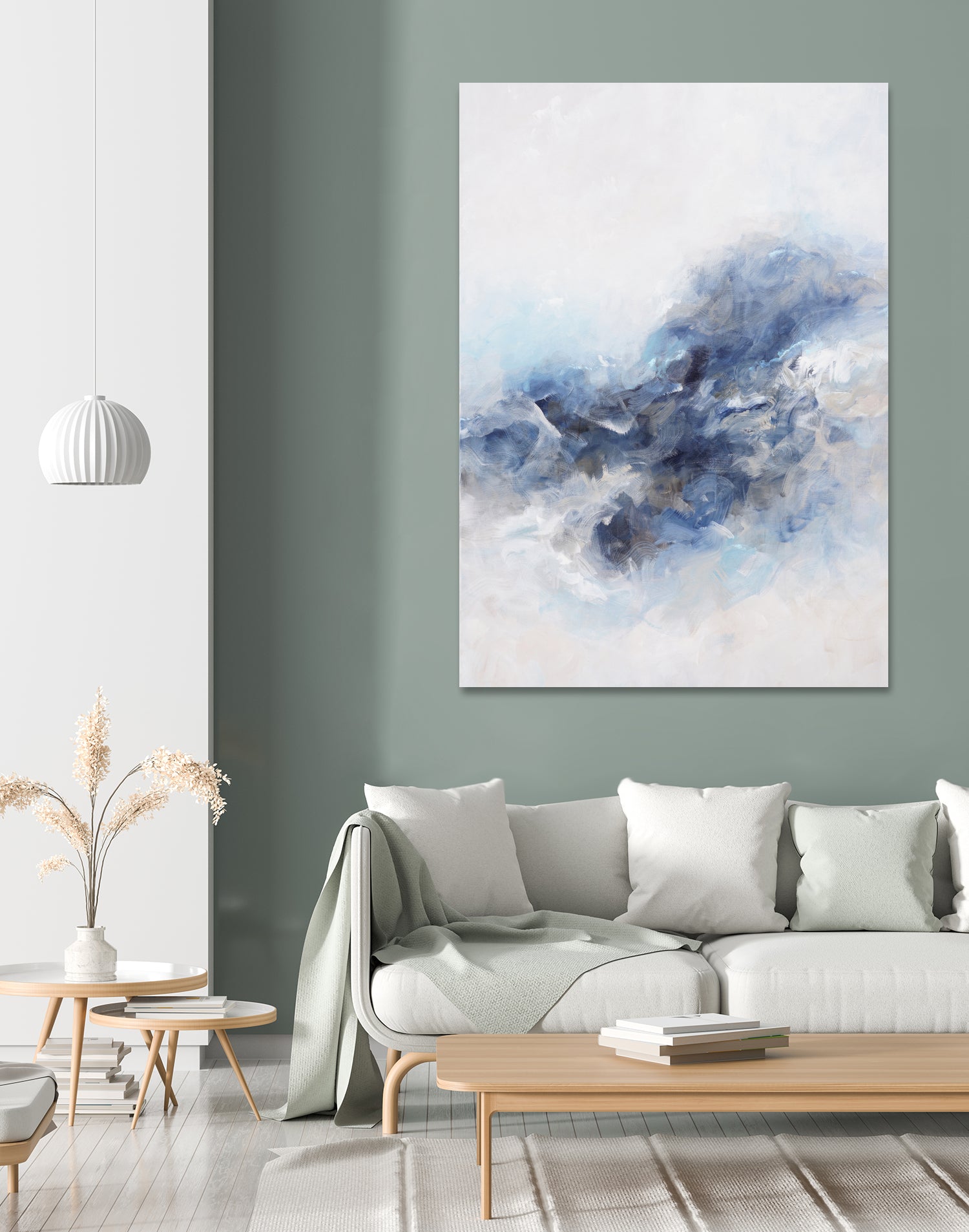 Expressionist Blue Abstract by Francoise Wattre on GIANT ART - paintings abstract art