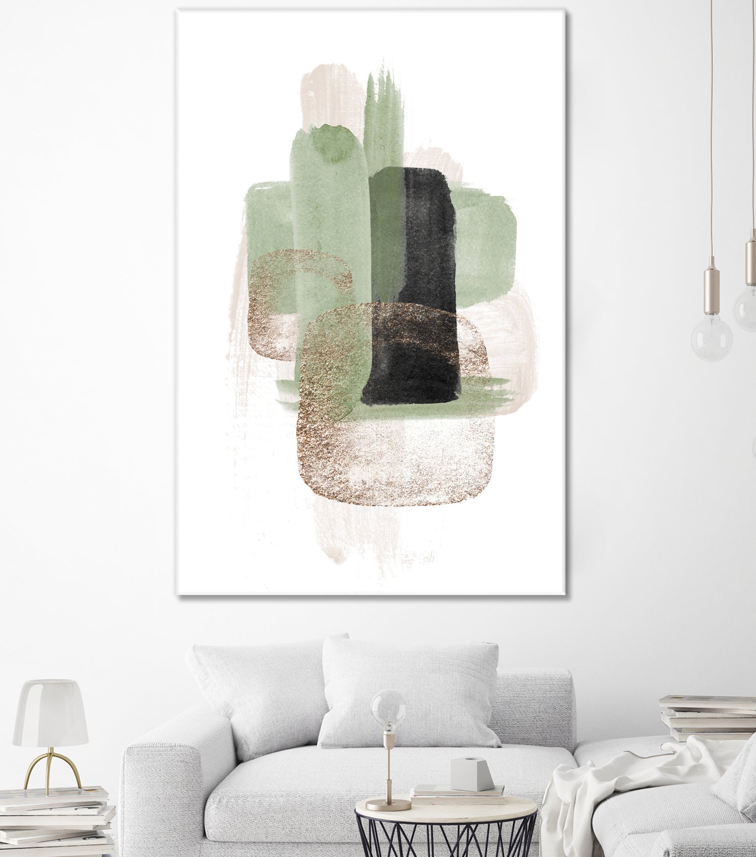 Simple Green-3 by Sally Ann Moss on GIANT ART - geometric geometric geometric