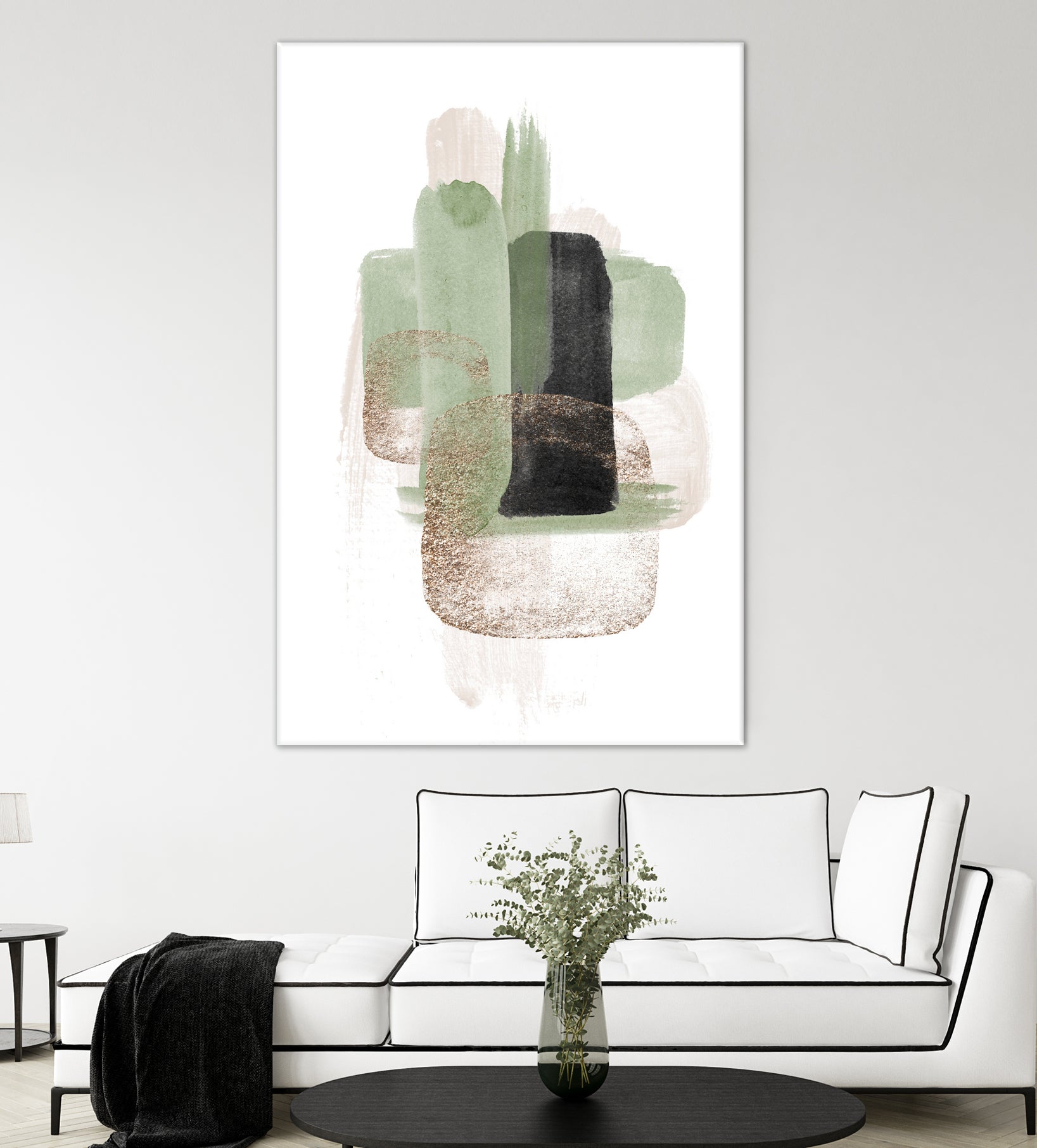 Simple Green-3 by Sally Ann Moss on GIANT ART - geometric geometric geometric