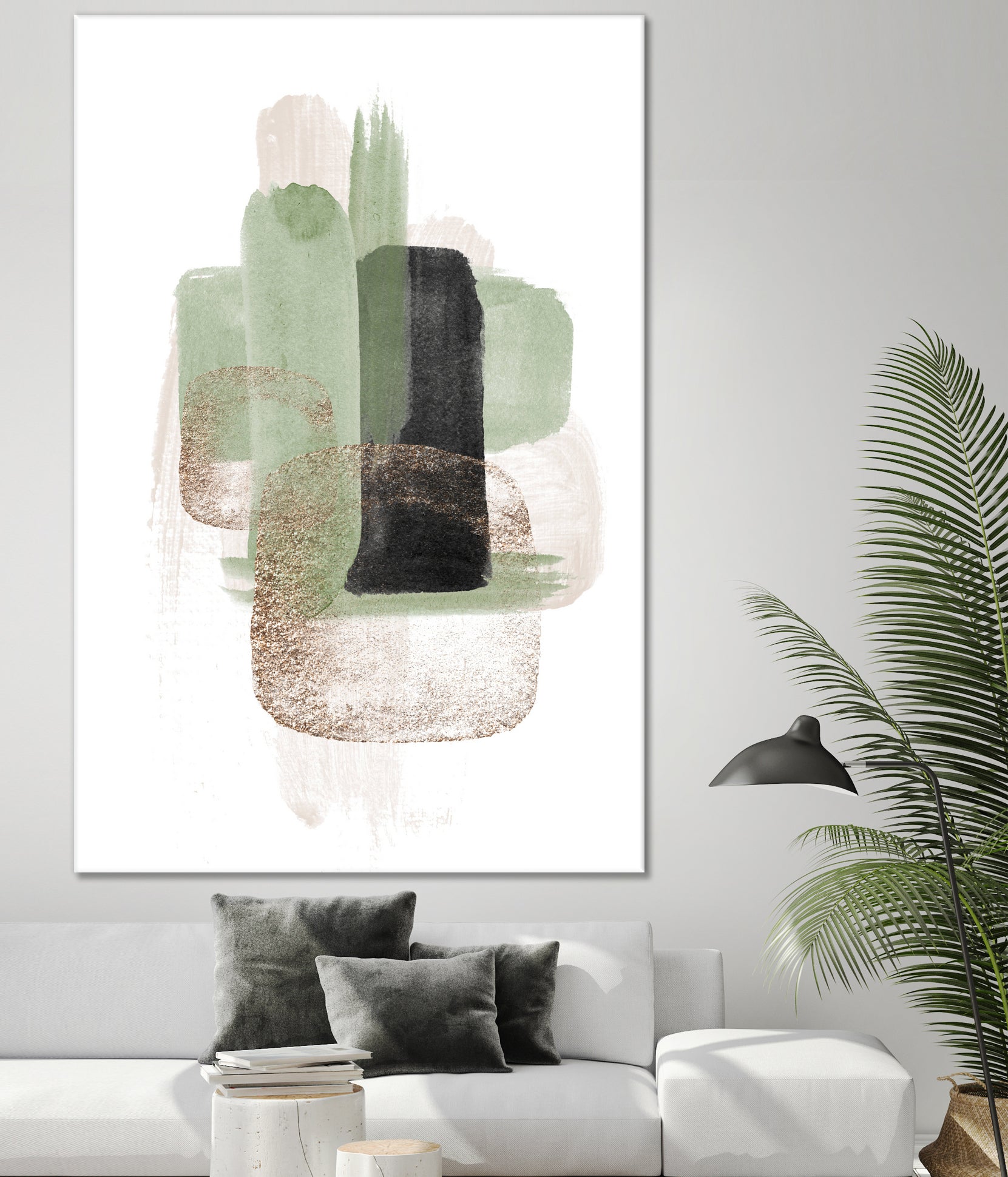 Simple Green-3 by Sally Ann Moss on GIANT ART - geometric geometric geometric