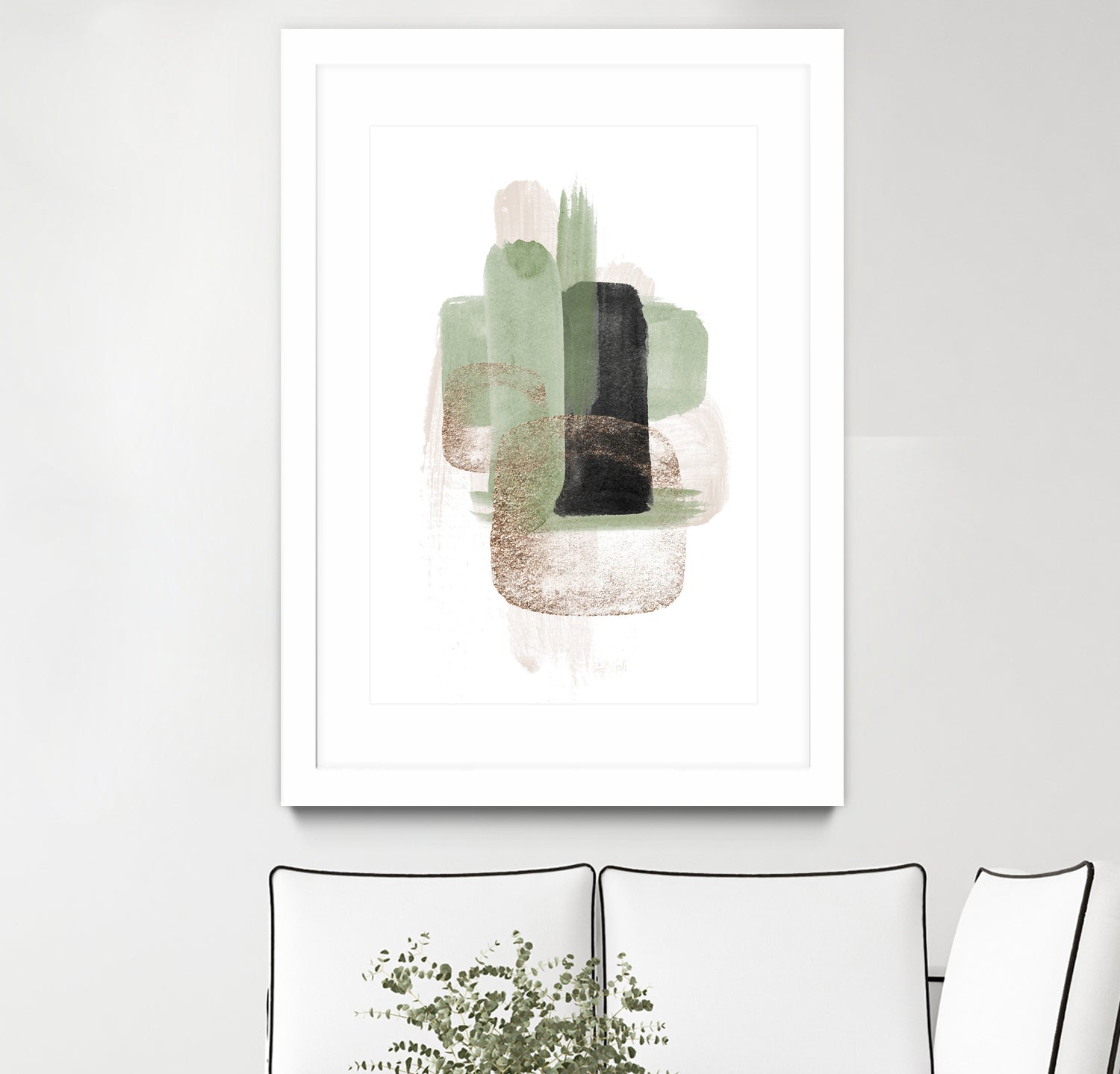 Simple Green-3 by Sally Ann Moss on GIANT ART - geometric geometric geometric
