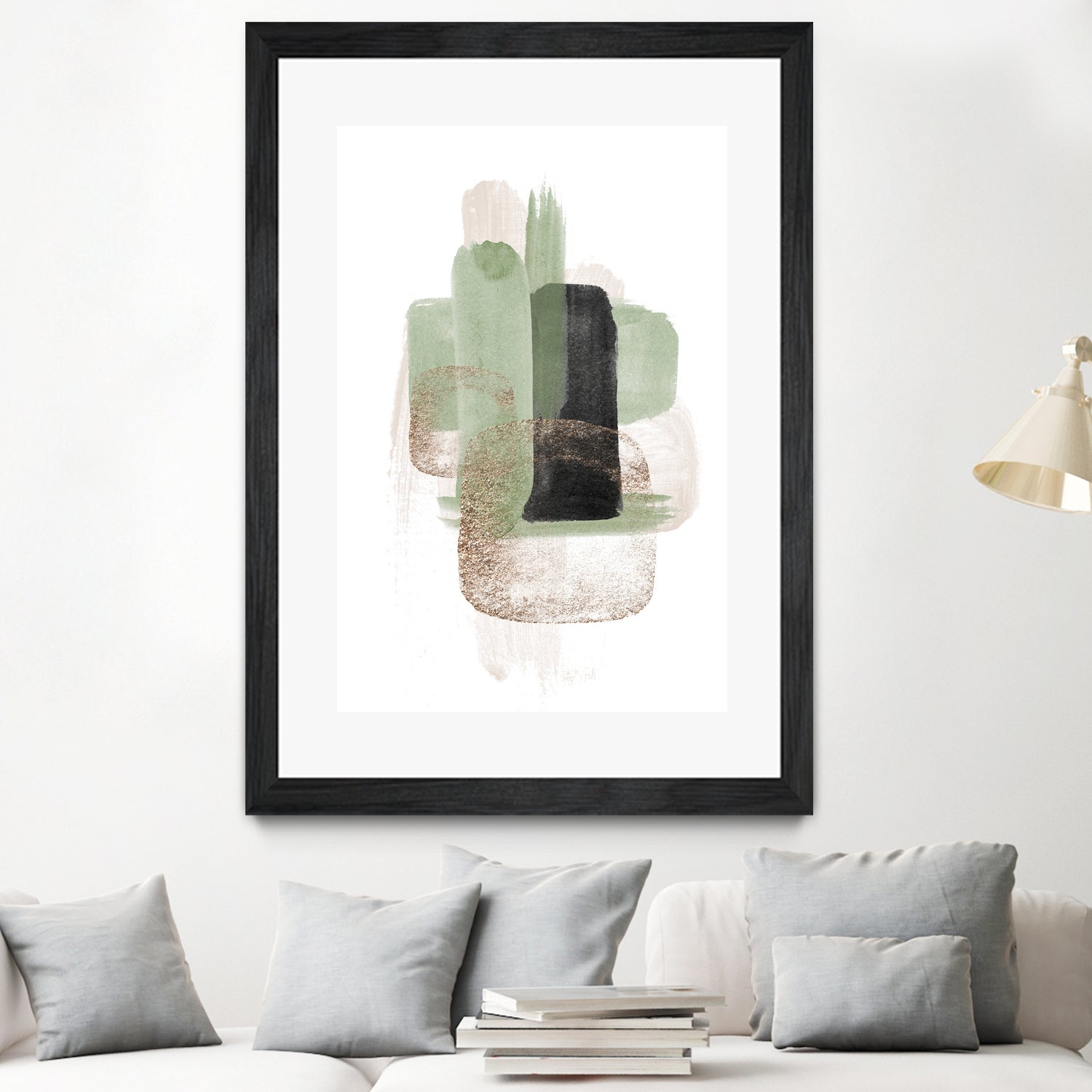 Simple Green-3 by Sally Ann Moss on GIANT ART - geometric geometric geometric